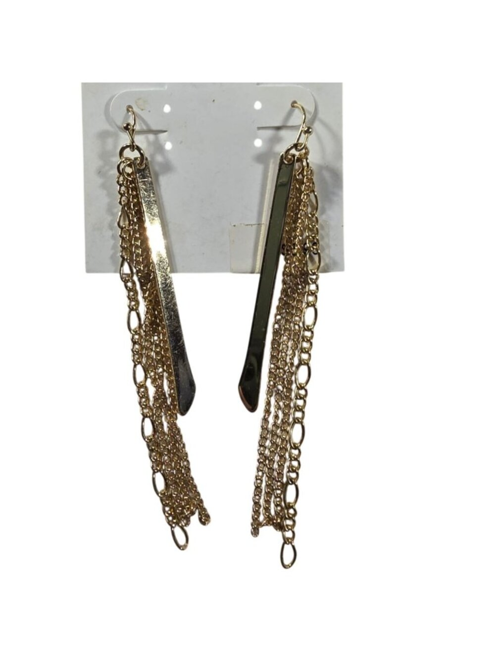 Gold-Tone Chain & Bar Drop Earrings Pure Expressions statement womens Jewelry